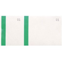 Lot de 10 : BLOCS VENDEURS 6,6X13,5CM DOUBLE NUMEROTAGE BANDE COULEUR 100 FEUILLETS