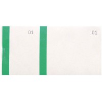 Lot de 10 : BLOCS VENDEURS 6,6X13,5CM DOUBLE NUMEROTAGE BANDE COULEUR 100 FEUILLETS