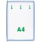 Lot de 10 : Tarifold 114001 -Pochettes a pivots A4 PVC pour Support Kit Presentoir Mural et Pupitre porte document Metal, Couleu
