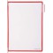 Lot de 10 : Tarifold Fr 114003 - Pochettes a Pivots A4 PVC pour Support Kit Mural et Pupitre porte document Metal, Couleur Rouge