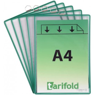 Lot de 5 : Tarifold Fr 154505- Pochettes a suspendre pour documents A4 Anse Metallique, Cadre Resistant en Fil de Acier, Couleur