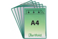 Lot de 5 : Tarifold Fr 154505- Pochettes a suspendre pour documents A4 Anse Metallique, Cadre Resistant en Fil de Acier, Couleur