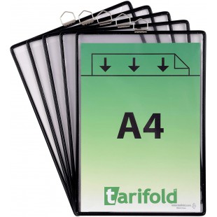 Lot de 5 : Tarifold Fr 154507- Pochettes a suspendre pour documents A4 Anse Metallique, Cadre Resistant en Fil de Acier, Couleur