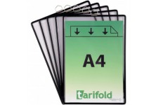 Lot de 5 : Tarifold Fr 154507- Pochettes a suspendre pour documents A4 Anse Metallique, Cadre Resistant en Fil de Acier, Couleur