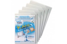 Tarifold Fr 194680- Lot de 5 Kang Easy Load, Pochettes porte affiche A4 Autocollant, insertion facile et rapide au coin- Transpa