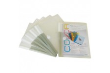 Lot de 6 : Tarifold 6 Enveloppes Porte-documents Plastique Fermeture Scratch Format A5 - Couleur Transparente - 510250