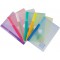 Lot de 6 : Tarifold 6 Enveloppes Porte-documents Plastique Non Perforees Fermeture Scratch Format A6-6 couleurs (Bleu, Violet,