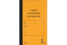 Ref 28 Piqure 32 pages carnet entretien du vehicule foliote de 1 a 15. Format 21x13cm Couleur Aleatoire