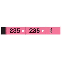 Lot de 20 : Lebon Et Vernay 264-RSE Bloc de 50 tickets vestiaire 3 x 20 cm Rose 