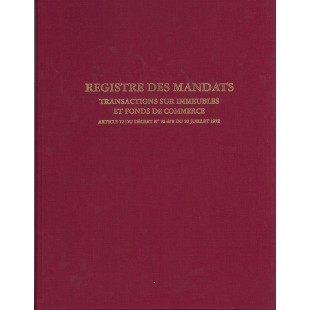  Registre"Mandat Transaction Immobili-E" 200 pages