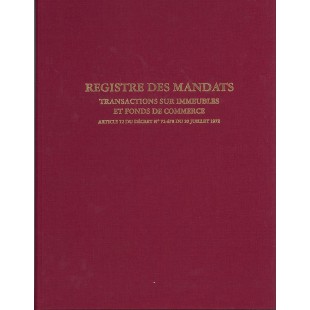  Registre"Mandat Transaction Immobili-E" 200 pages