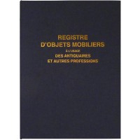Lebon et Vernay Registre objet mobilier pour antiquaire /brocanteur 104 pages Format 25x32cm Bleu Marine