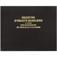 Lebon et Vernay Registre objet mobilier pour garagistes 100 pages Format 25x32cm Italienne Noir