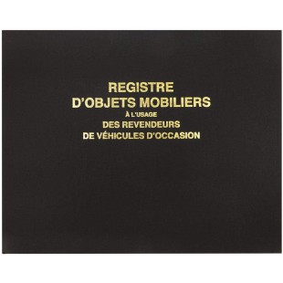 Lebon et Vernay Registre objet mobilier pour garagistes 100 pages Format 25x32cm Italienne Noir