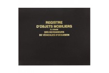 Lebon et Vernay Registre objet mobilier pour garagistes 100 pages Format 25x32cm Italienne Noir