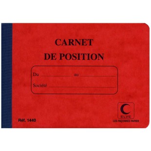 - 1440 - Carnet de position 11 x 15,6 cm - 80 Pages - Assorties aleatoire