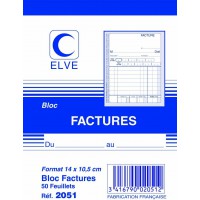 BLOC FACTURES 140X105 50 FETS (par 20)