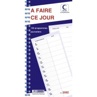 BLOC SPIRALE"120 PROGRAMMES - A FAIRE CE JOUR" 297X140