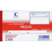 CARNET 'RECUS SANS TVA' 105X180 50/2+0 (par 10)