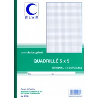 CARNET AUTOCOPIANT QUAD.5/5 297X210 50/3+0 (par 5)