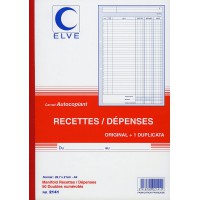 Lebon et Vernay Manifold autocopiant recette/depense Format 21x29,7cm 50 feuillets dupli