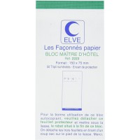 2223 Bloc maitre d'hotel 50 feuillets 75x150 mm 50/3 autocopiant