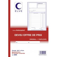 CARNET 'DEVIS' 297X210 50/2+0