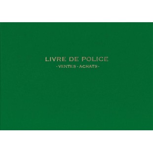 Registre de police metaux precieux ventes ete achats 21 x 30 cm 200 pages Gris