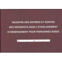 REGISTRE DES ENTREES & SORTIES DES RESIDENTS DANS L'EHPA 210 X 297 96 p.