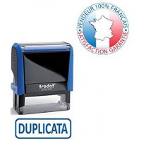 Tampon Trodat X-print 4912 encrage automatique rechargeable, texte DUPLICATA, encre de couleur bleue, format de l'impression 47 