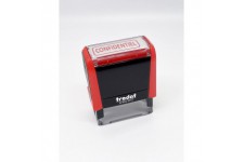 Tampon Trodat X-print 4912 encrage automatique rechargeable, texte CONFIDENTIEL, encre de couleur rouge, format de l'impression 