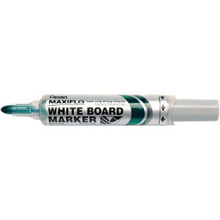 Pentel Maxiflo Green Label Marqueur pour Tableau Blanc a Pointe conique large Vert