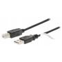 Câble USB 2.0 AM - BM A mâle - B mâle 2.00 m Noir