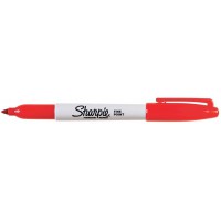 SHARPIE Lot de 12 Marqueurs permanent FINE pointe ogive 1 mm Rouge