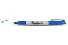 SHARPIE Marqueurs permanent FINE Pte Ronde Bleu