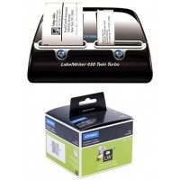 Dymo LabelWriter 450 Twin Turbo Imprimante d'Etiquettes USB + 2 rouleaux de 1000 etiquettes Multi-usages, 57 mm x 32 mm