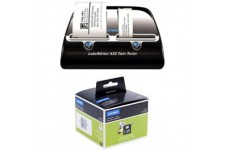 Dymo LabelWriter 450 Twin Turbo Imprimante d'Etiquettes USB + 2 rouleaux de 1000 etiquettes Multi-usages, 57 mm x 32 mm