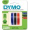 Cartridges Kingdom 3 Rubans de Marquage 3D 9 mm x 3 m Blanc sur Rouge Bleu Noir S0847750 compatibles avec les DYMO Omega et Juni