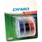 Cartridges Kingdom 3 Rubans de Marquage 3D 9 mm x 3 m Blanc sur Rouge Bleu Noir S0847750 compatibles avec les DYMO Omega et Juni