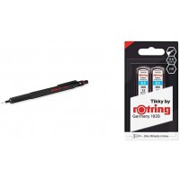 (1904443) Portemine Mecanique 600, 0,5 mm, Noir & Mines 1904836 Lot de 2 Recharges pour porte-mine Gris