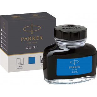 Parker flacon d'encre pour stylo plume | encre bleue effacable QUINK | 57 ml