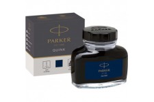 Parker flacon d'encre pour stylo plume | encre bleue/noire QUINK | 57 ml