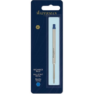 Waterman recharge d'encre pour stylo bille | pointe fine | encre bleue | 1 recharge