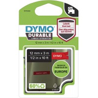 Cartouche de ruban durable DYMO 1978364 D1 pour etiqueteuse Label Manager - 1 piece 12 mm x 3 m White on Red