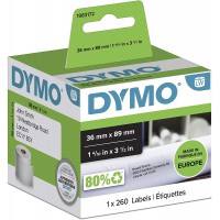 DYMO 10207 Rouleau d'Etiquette, 89 m x 36 mm, 1 Rouleau de 260