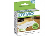 DYMO 10205 Rouleau d'Etiquette, 28 m x 89 mm Couleurs Assorties, 1 Rouleau de 130