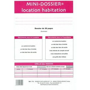 WEBER Formulaire franÐ¸ais"Mini dossier location-habitation"