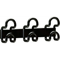 Unilux 100340674 Pack de 2 Porte-Manteaux 3 pateres Noir