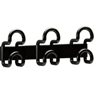 Unilux 100340674 Pack de 2 Porte-Manteaux 3 pateres Noir