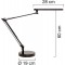 Unilux Mamboled 400033683 Lampe de bureau LED 6,5W 600 Lumens Articulee 60 x 28 x 19 cm Noir